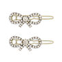 Mini bow hairclip duo